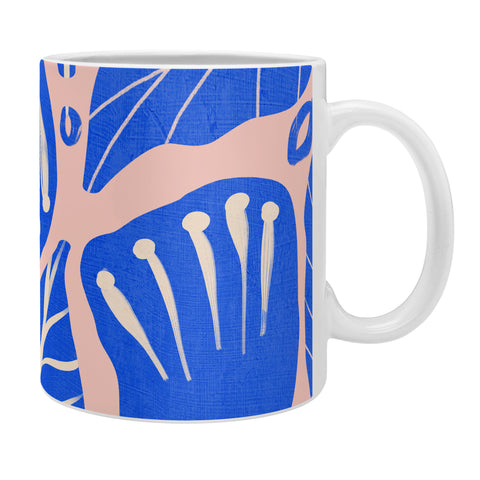 Viviana Gonzalez Abstract Floral Blue Coffee Mug
