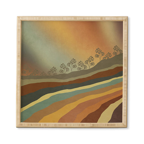 Viviana Gonzalez Abstract Retro Landscape 01 Framed Wall Art