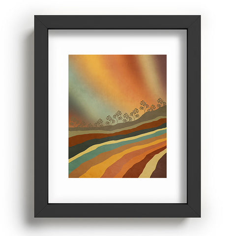 Viviana Gonzalez Abstract Retro Landscape 01 Recessed Framing Rectangle