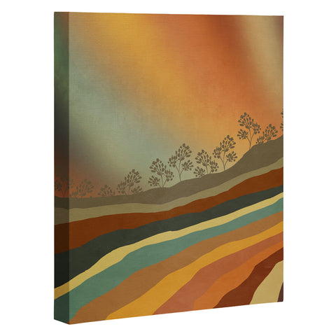 Viviana Gonzalez Abstract Retro Landscape 01 Art Canvas