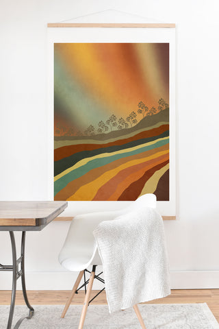 Viviana Gonzalez Abstract Retro Landscape 01 Art Print And Hanger