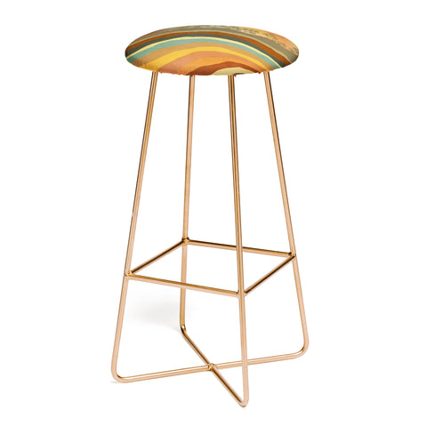 Viviana Gonzalez Abstract Retro Landscape 01 Bar Stool