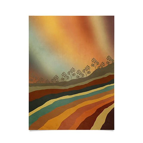 Viviana Gonzalez Abstract Retro Landscape 01 Poster