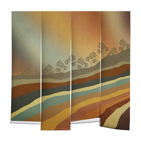 Viviana Gonzalez Abstract Retro Landscape 01 Wall Mural