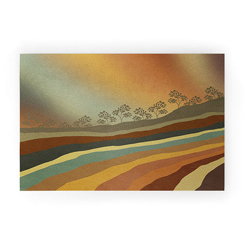 Viviana Gonzalez Abstract Retro Landscape 01 Welcome Mat