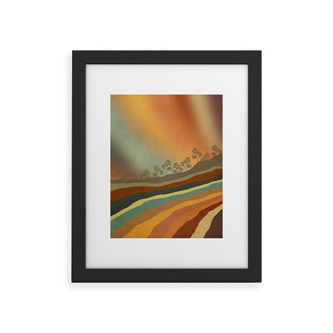 Viviana Gonzalez Abstract Retro Landscape 01 Framed Art Print
