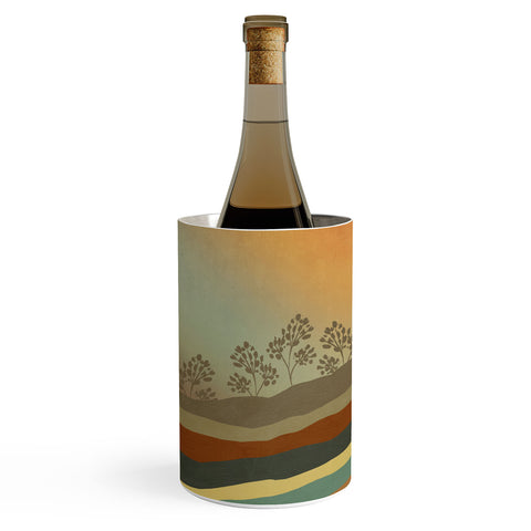 Viviana Gonzalez Abstract Retro Landscape 01 Wine Chiller