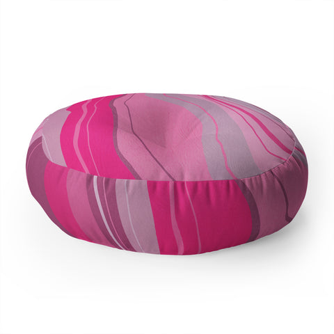 Viviana Gonzalez Agate Inspired Abstract 01 Floor Pillow Round