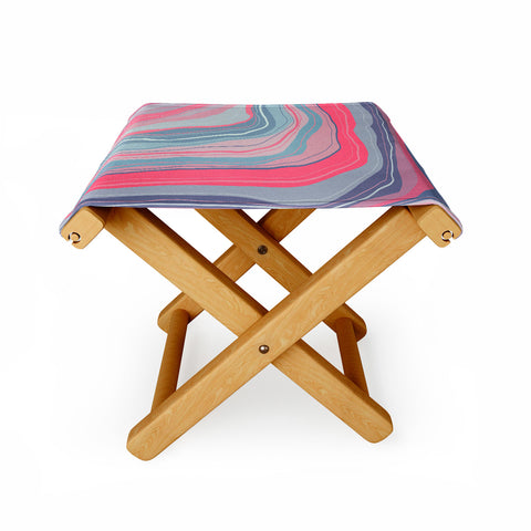 Viviana Gonzalez Agate Inspired Abstract 02 Folding Stool