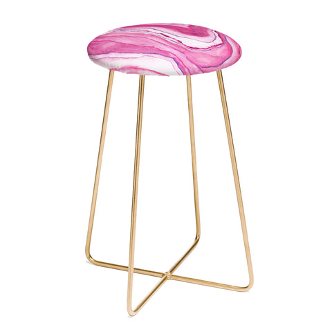 Viviana Gonzalez Agate Inspired Watercolor 08 Counter Stool