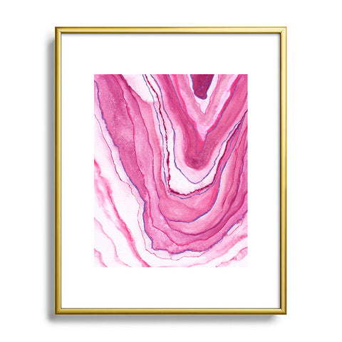 Viviana Gonzalez Agate Inspired Watercolor 08 Metal Framed Art Print