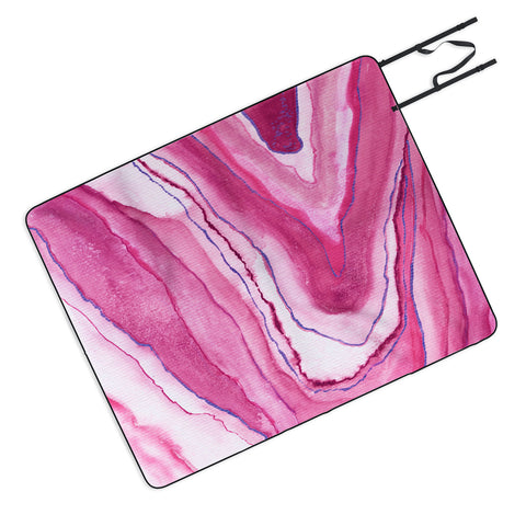 Viviana Gonzalez Agate Inspired Watercolor 08 Picnic Blanket
