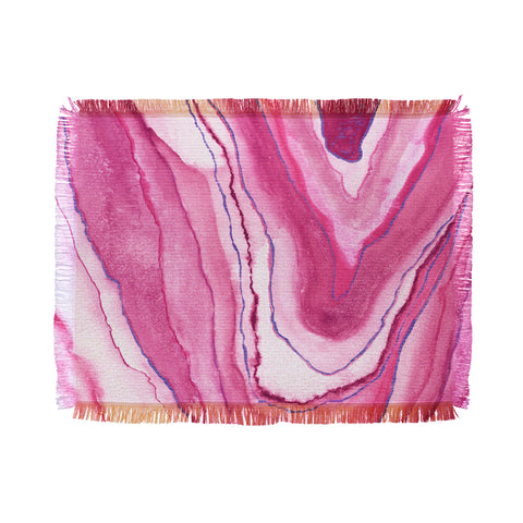 Viviana Gonzalez Agate Inspired Watercolor 08 Throw Blanket