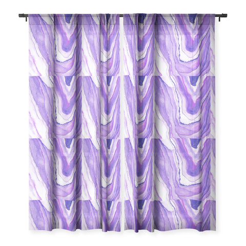 Viviana Gonzalez Agate Inspired Watercolor 09 Sheer Window Curtain