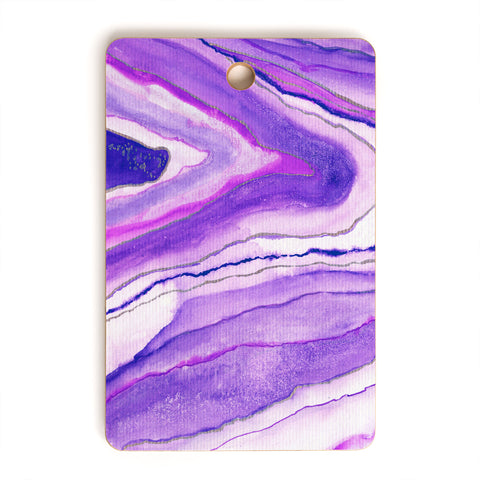Viviana Gonzalez Agate Inspired Watercolor 09 Cutting Board Rectangle