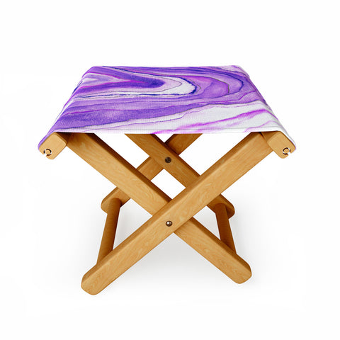 Viviana Gonzalez Agate Inspired Watercolor 09 Folding Stool