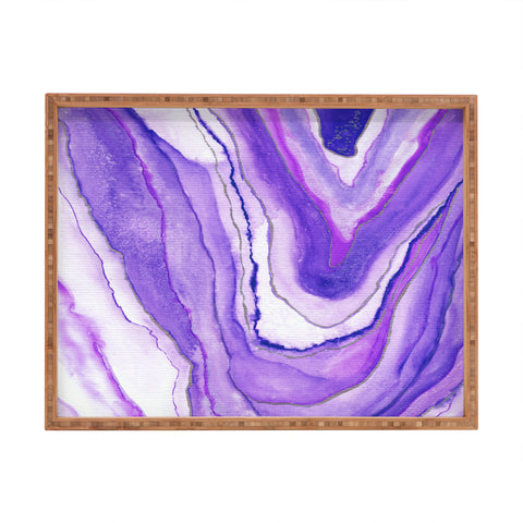 Viviana Gonzalez Agate Inspired Watercolor 09 Rectangular Tray