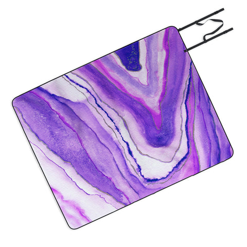 Viviana Gonzalez Agate Inspired Watercolor 09 Picnic Blanket