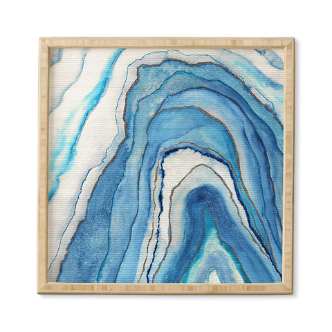 Viviana Gonzalez AGATE Inspired Watercolor Abstract 02 Framed Wall Art