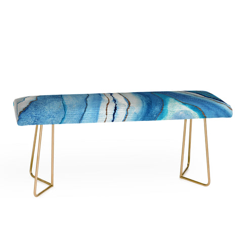 Viviana Gonzalez AGATE Inspired Watercolor Abstract 02 Bench