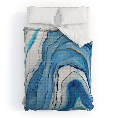 Viviana Gonzalez AGATE Inspired Watercolor Abstract 02 Comforter