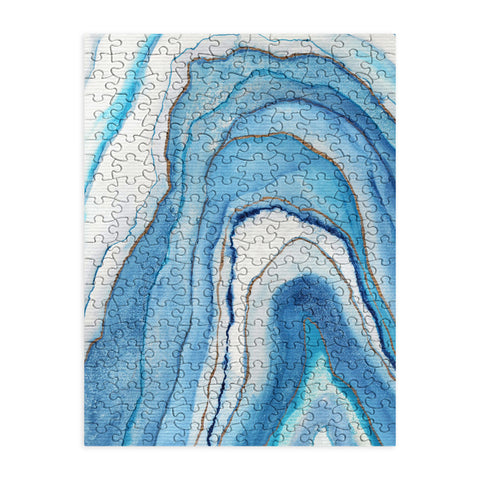Viviana Gonzalez AGATE Inspired Watercolor Abstract 02 Puzzle