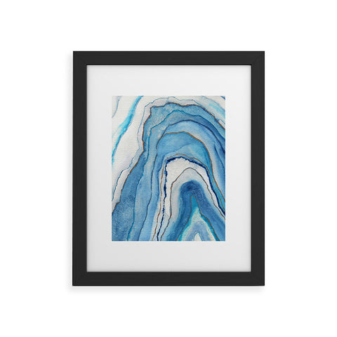 Viviana Gonzalez AGATE Inspired Watercolor Abstract 02 Framed Art Print
