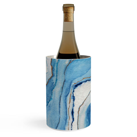 Viviana Gonzalez AGATE Inspired Watercolor Abstract 02 Wine Chiller