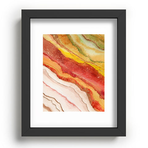 Viviana Gonzalez AGATE Inspired Watercolor Abstract 03 Recessed Framing Rectangle