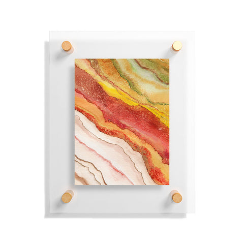 Viviana Gonzalez AGATE Inspired Watercolor Abstract 03 Floating Acrylic Print
