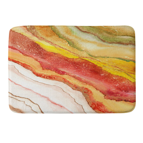 Viviana Gonzalez AGATE Inspired Watercolor Abstract 03 Memory Foam Bath Mat