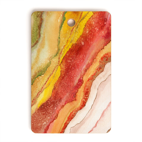 Viviana Gonzalez AGATE Inspired Watercolor Abstract 03 Cutting Board Rectangle