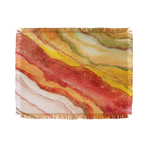 Viviana Gonzalez AGATE Inspired Watercolor Abstract 03 Throw Blanket