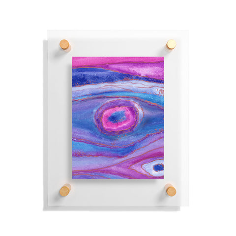 Viviana Gonzalez AGATE Inspired Watercolor Abstract 05 Floating Acrylic Print