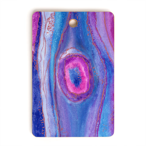 Viviana Gonzalez AGATE Inspired Watercolor Abstract 05 Cutting Board Rectangle