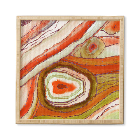 Viviana Gonzalez AGATE Inspired Watercolor Abstract 06 Framed Wall Art