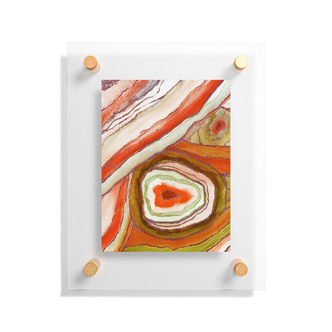 Viviana Gonzalez AGATE Inspired Watercolor Abstract 06 Floating Acrylic Print