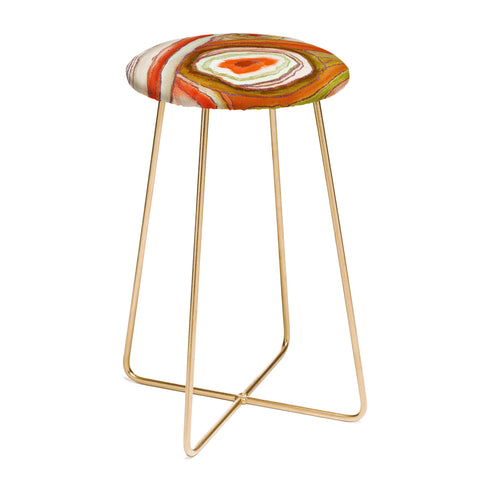 Viviana Gonzalez AGATE Inspired Watercolor Abstract 06 Counter Stool