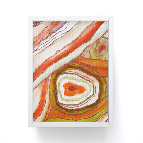 Viviana Gonzalez AGATE Inspired Watercolor Abstract 06 Framed Mini Art Print