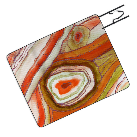 Viviana Gonzalez AGATE Inspired Watercolor Abstract 06 Picnic Blanket