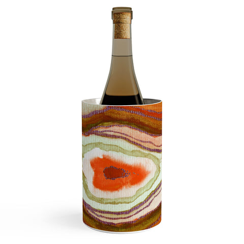 Viviana Gonzalez AGATE Inspired Watercolor Abstract 06 Wine Chiller