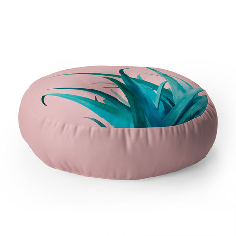 Viviana Gonzalez Aloe Vera 01 Floor Pillow Round