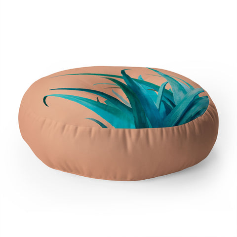 Viviana Gonzalez Aloe Vera 03 Floor Pillow Round