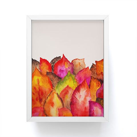 Viviana Gonzalez Autumn abstract watercolor 01 Framed Mini Art Print
