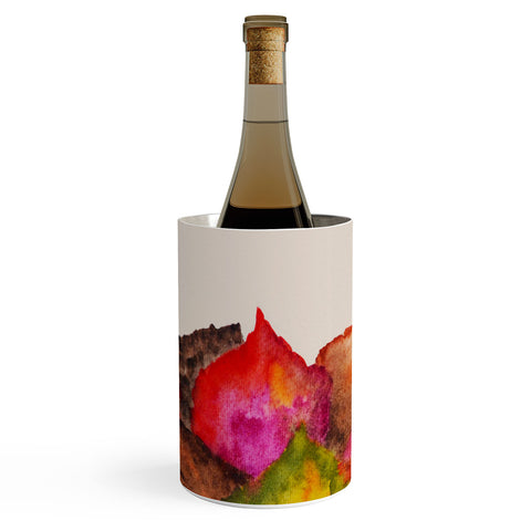 Viviana Gonzalez Autumn abstract watercolor 01 Wine Chiller