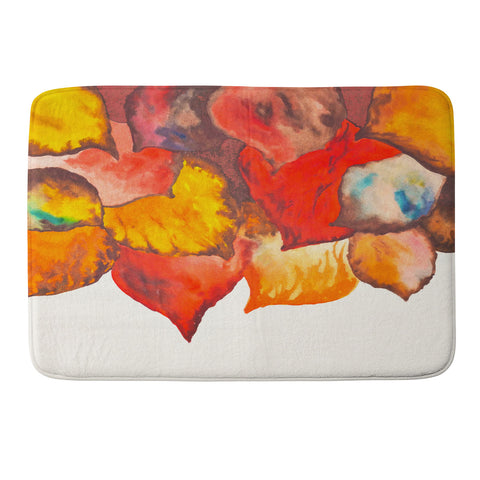 Viviana Gonzalez Autumn abstract watercolor 02 Memory Foam Bath Mat