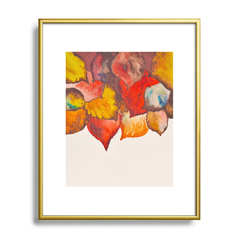 Viviana Gonzalez Autumn abstract watercolor 02 Metal Framed Art Print