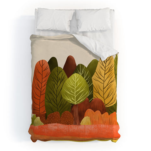 Viviana Gonzalez Autumn landscape 1 Duvet Cover