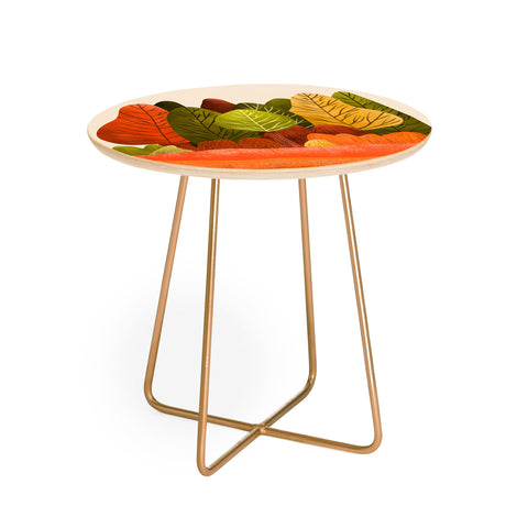 Viviana Gonzalez Autumn landscape 1 Round Side Table