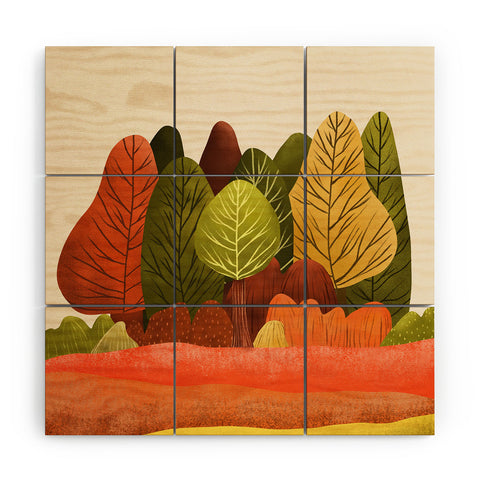 Viviana Gonzalez Autumn landscape 1 Wood Wall Mural